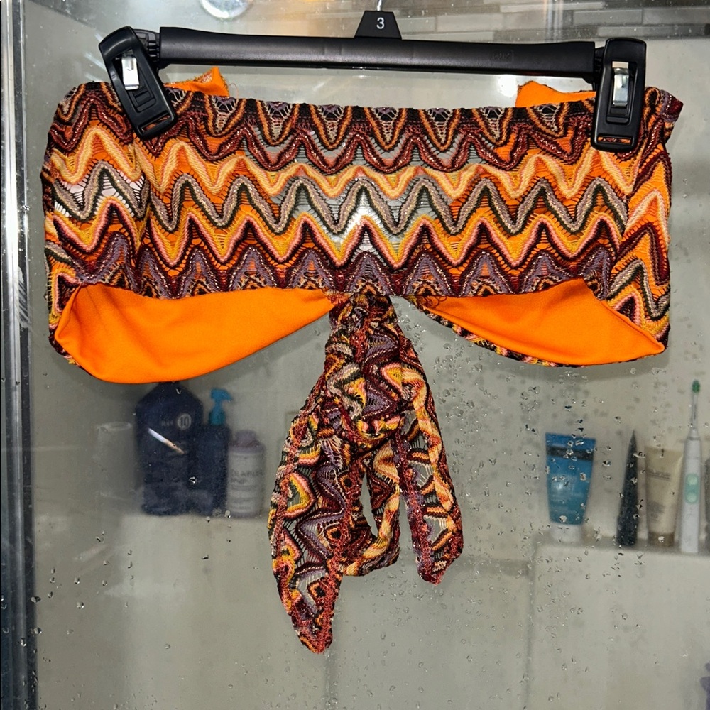 Multicolor Tube-Tie-Front Top - Picture 3 of 3